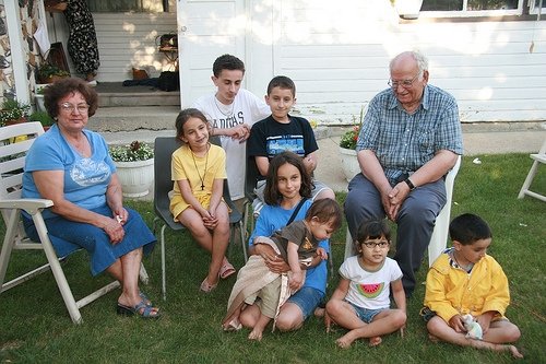 My dad with the next generation of the "Courai". He was so proud of his grandkids.