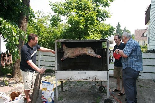 Dad was famous for the backyard BBQ of lamb. I remember stealing the "skin" off of the lamb as it cooked from childhood to adulthood. I loved this time with my family and our friends.