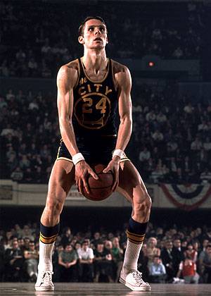 Rick Barry shooting between the legs, or known in many basketball circles as "the granny shot".