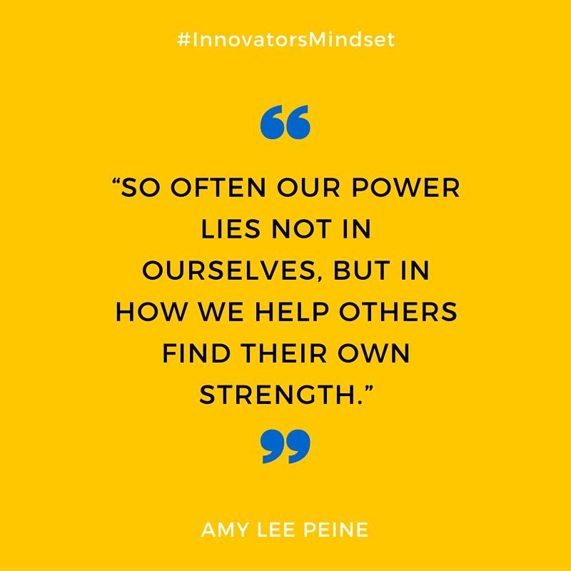 “So often our power lies not in ourselves, but in how we help others find their own strength.”